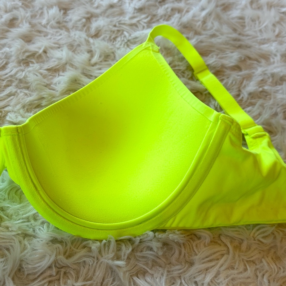 NWT Skims Fits Everybody Scoop Plunge Bra 34DDD 
Green Highlighter - Picture 8 of 9